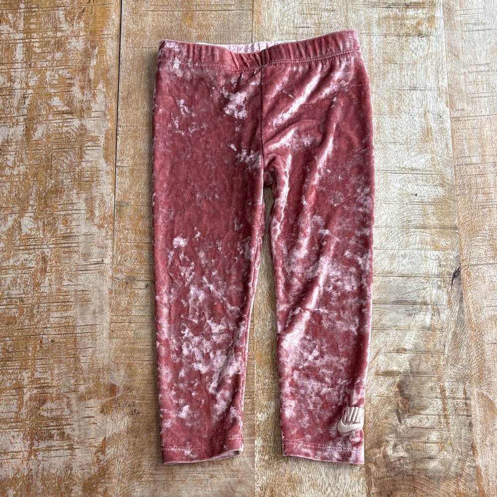Nike Girls Crushed Velvet Leggings 3t - Picture 2 of 5